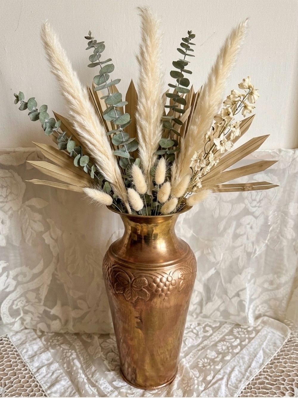 Vintage  14" Brass Vase
